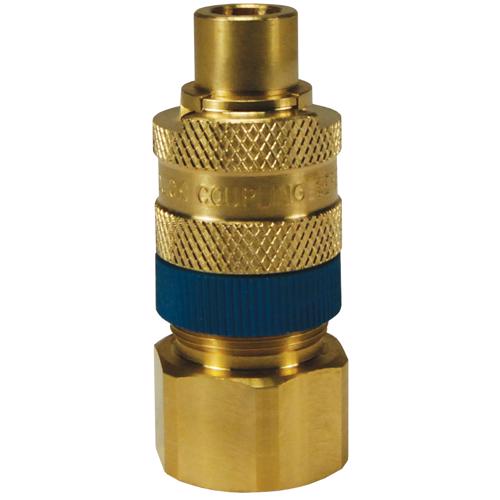 N4F6-B-LS Brass Dix-Lock™ N-Series Bowes Interchange Female Thread Safety-Lock Plug